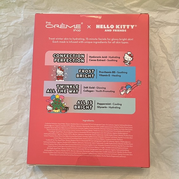 🆕😻 HELLO KITTY X CRÈME Hello Holidays Face Mask Collection NEW - Picture 2 of 5